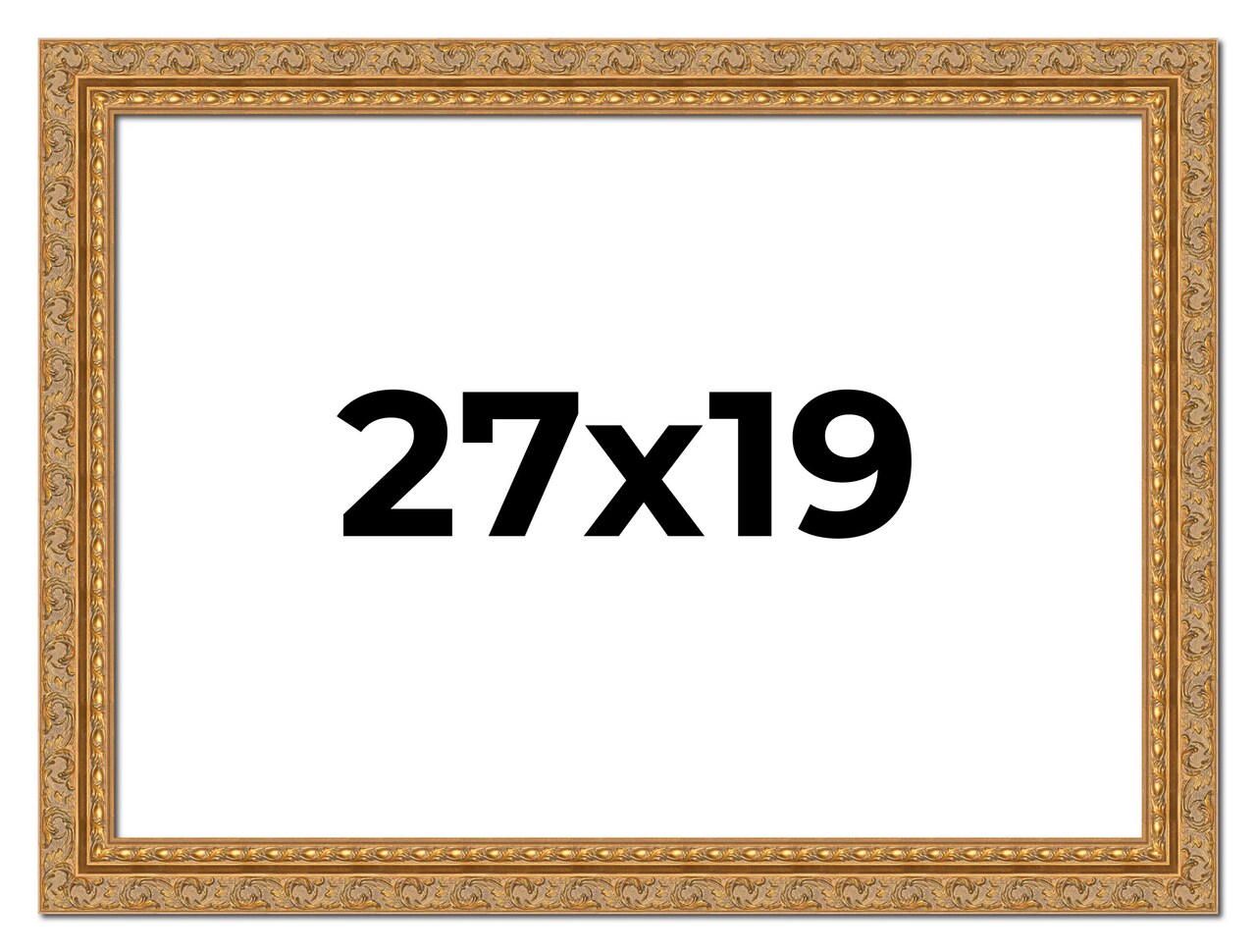 Contemporary Gold Picture Frame - UV Acrylic, Backing Board, Hanging Hardware Included